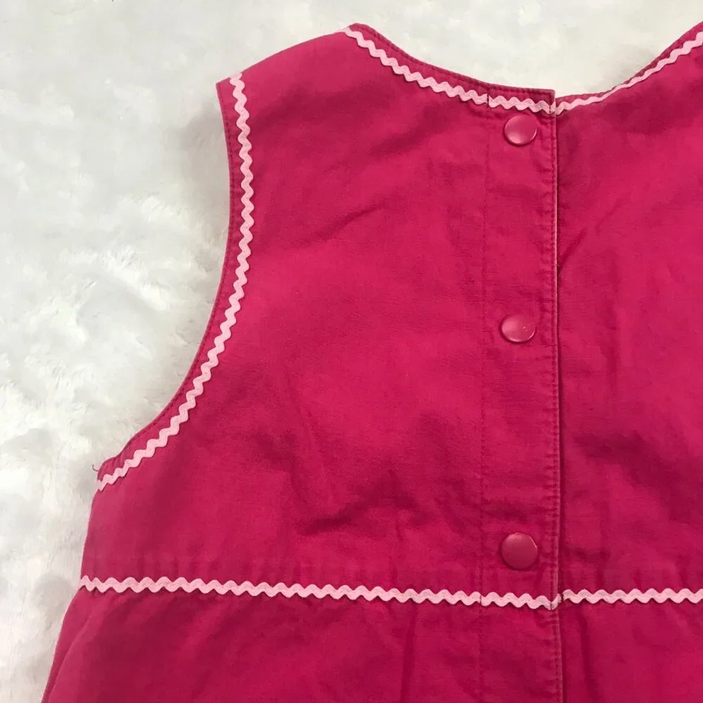 Vintage Gymboree Reversible Ice‎ Cream Shift Dress Girls Size 5 Snap Embroidered